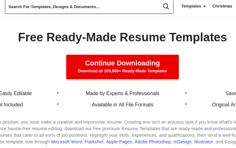 resume template for ui ux designer