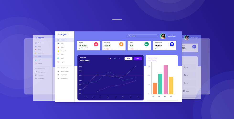 Mockplus Sample Design – Argon (Web, Back-office Management)