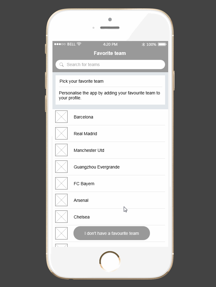 Mockplus Sample Project Onefootball App Sports Mockplus Sample Project Onefootball App Sports