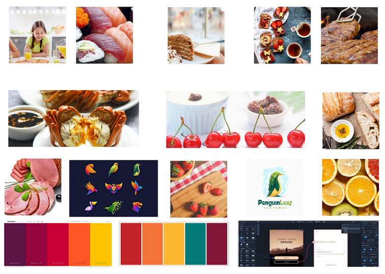 Website Design Mood Board Made in Mockplus