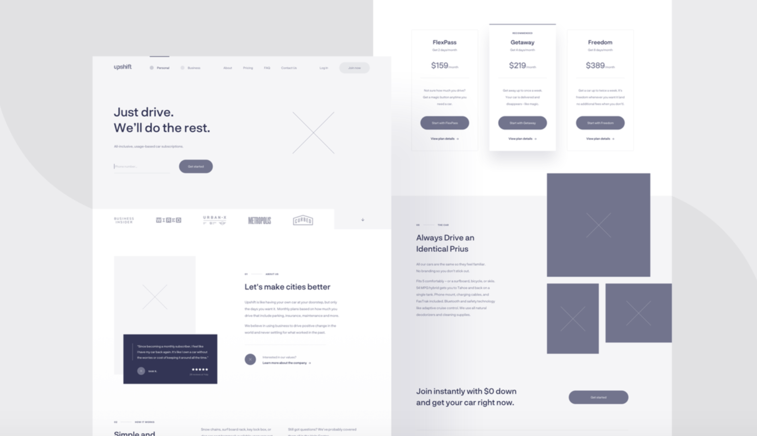 Landing Page Wireframe Template