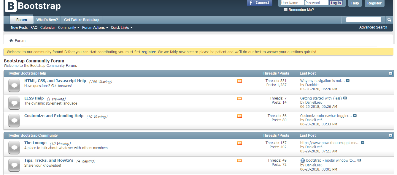 Bootstrap Community Forum