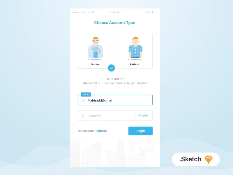 Screen sketches from the prototype 1 login screen 2 overview of   Download Scientific Diagram