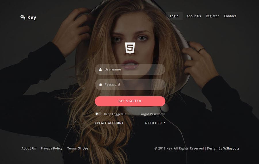 Responsive Login Page Template Free Download