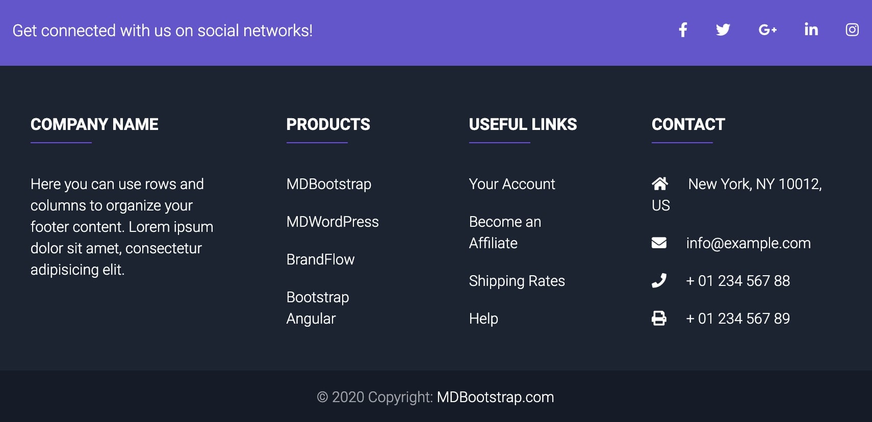 30 Best Bootstrap 4 Footer Templates In 2020 2023 