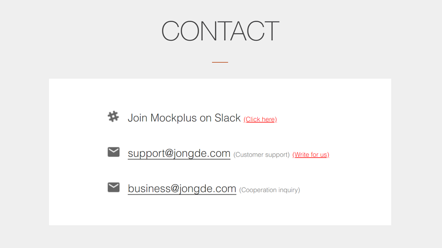 HTML code for Contact Us form