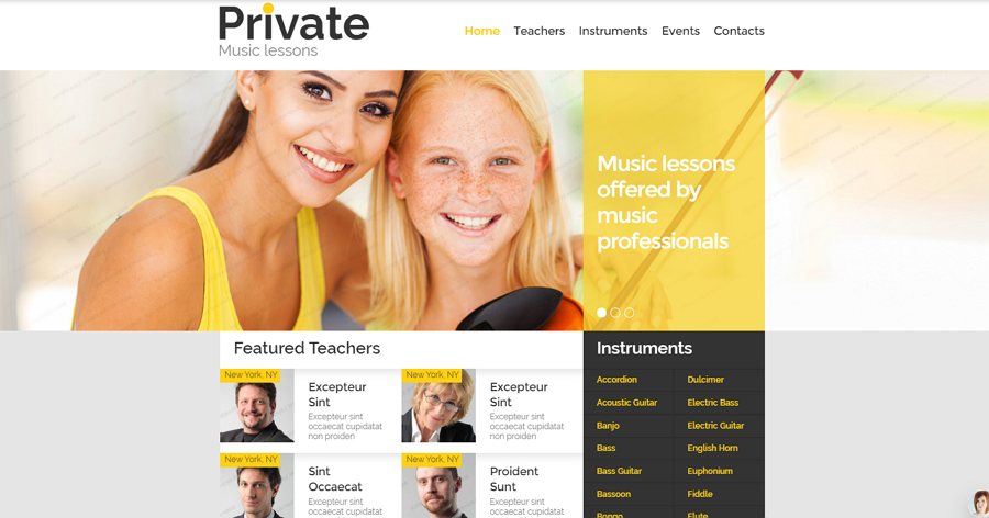 online education website template free