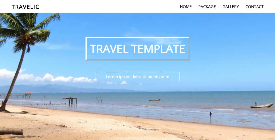 travel reservation website template