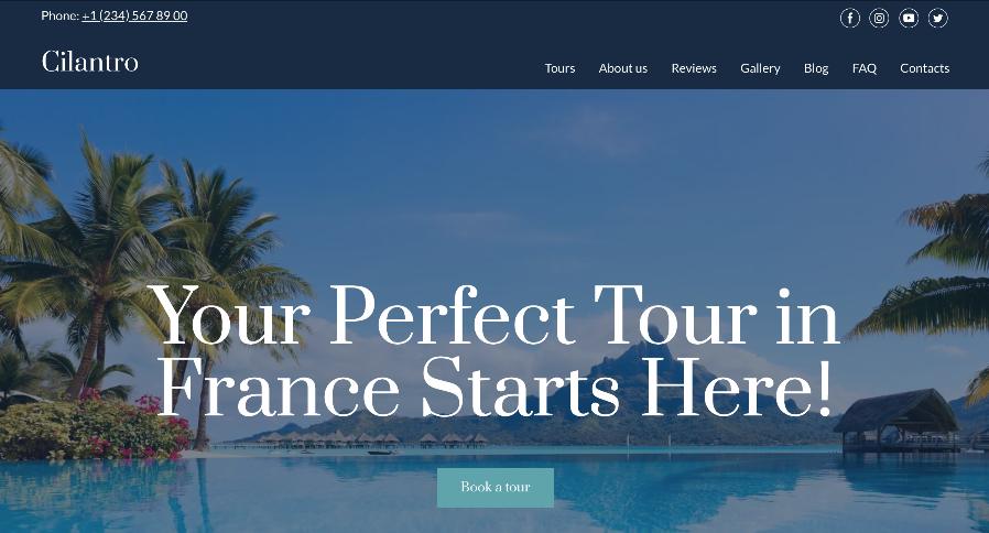 travel site template