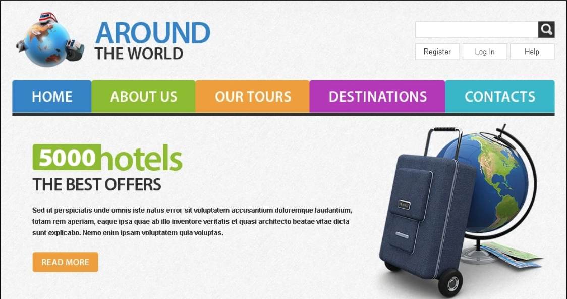 tours travels website templates free download