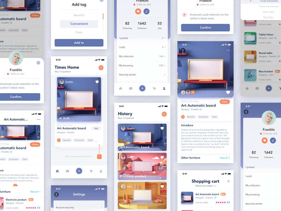 Best 15 Examples of Popular Card UI Design for Inspiration in 2018