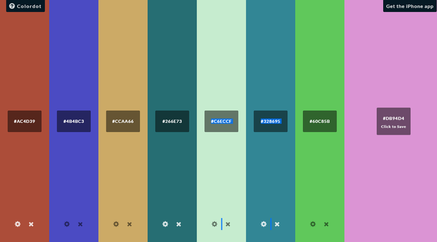 ui ux color palette