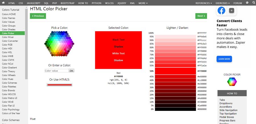 HTML Color Mixer