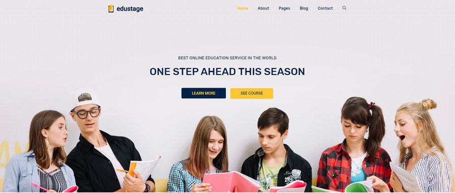 online education website template free