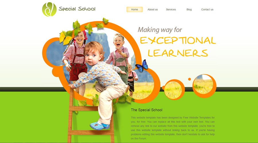 online education website template free