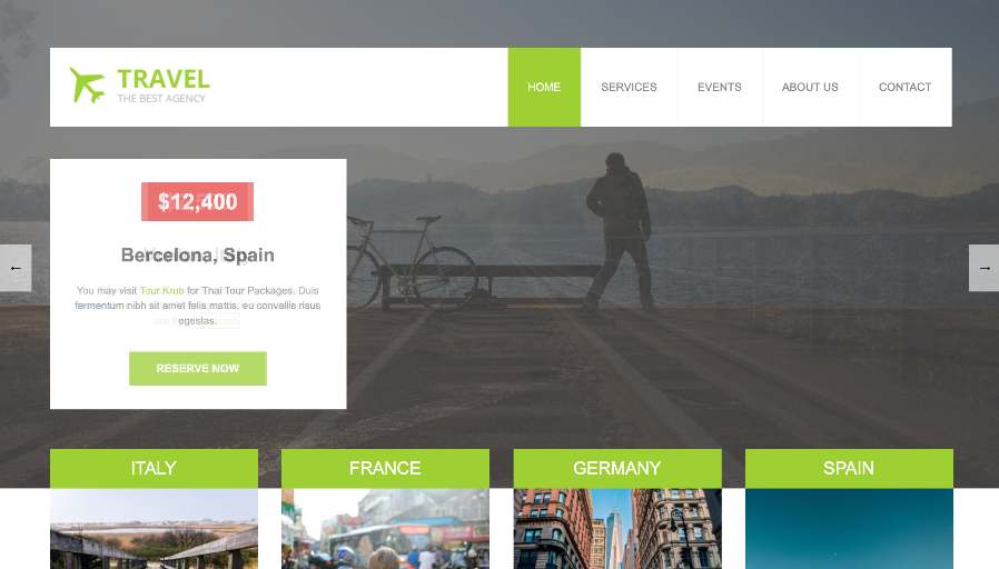 travel theme in html free download