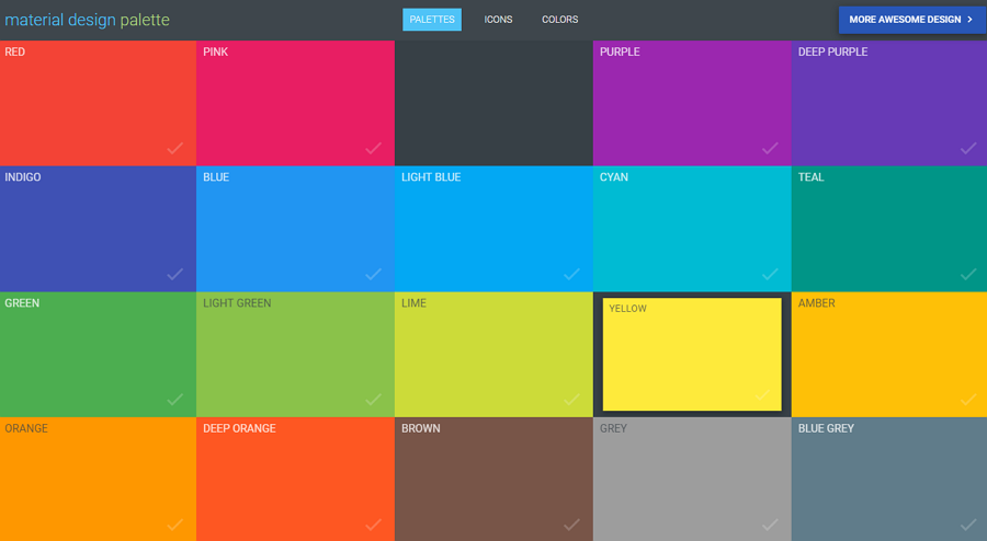 Trendy Web Color Palettes and Material Design Color Schemes & Tools