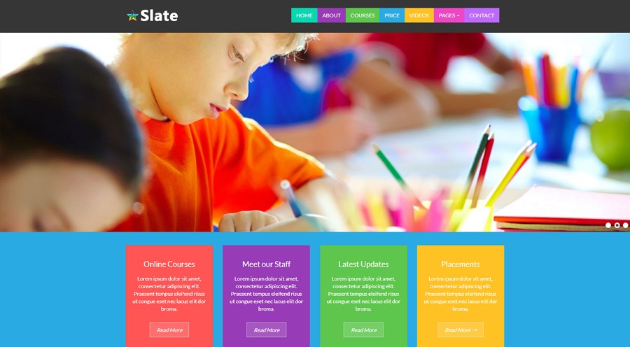 online education website template free