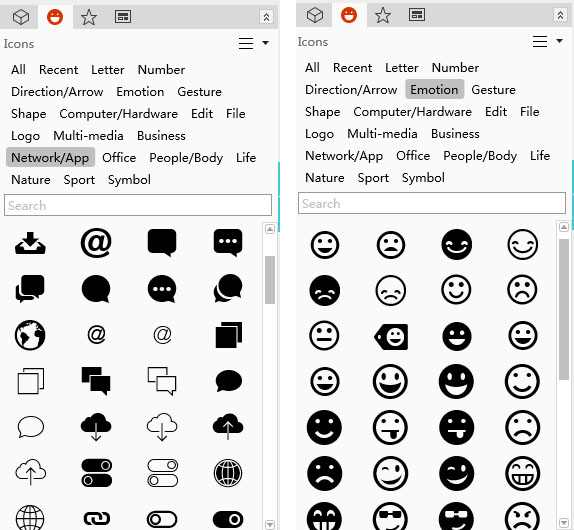 Text editor - User Interface & Gesture Icons