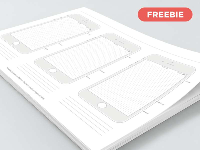 16 Excellent Free To Use Iphone Wireframe Templates