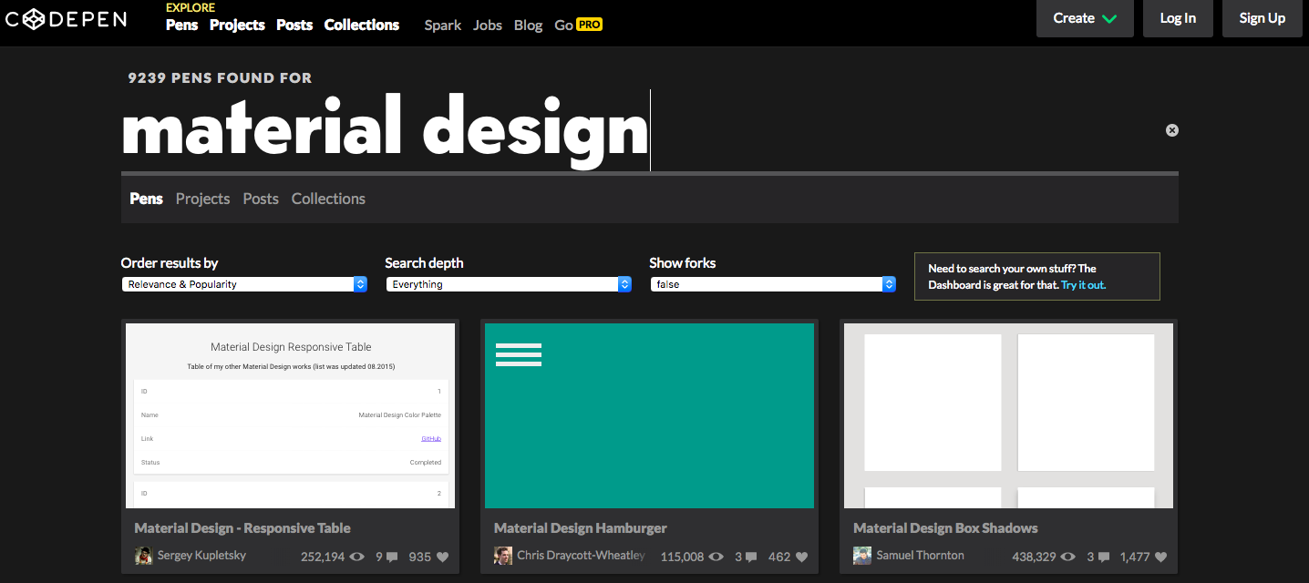 Material Design Examples