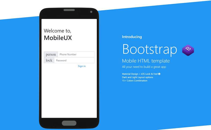 30 Best Bootstrap Mobile Templates for Free Download