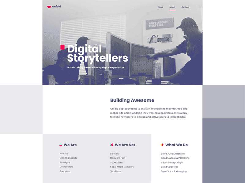 creative about us page template