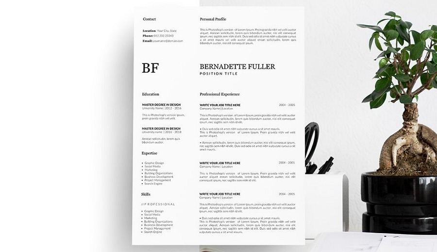 ui designer resume template free download