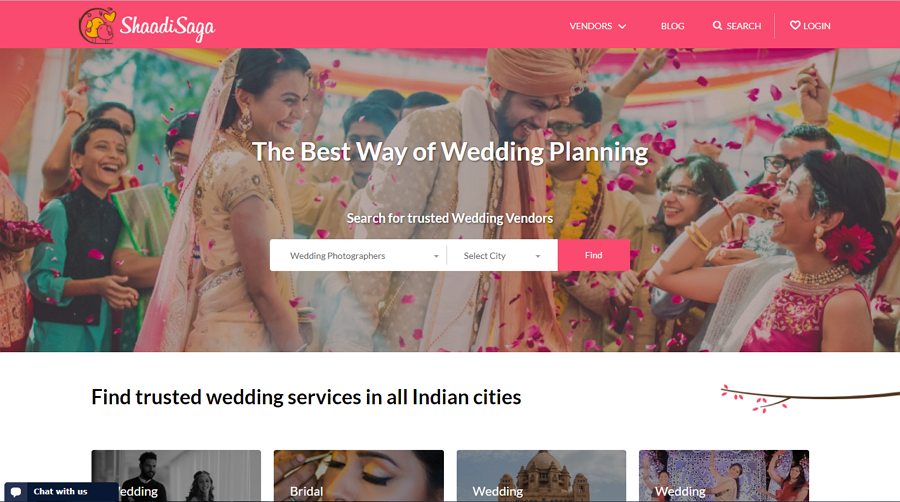 Shaadi Saga Wedding Website Example