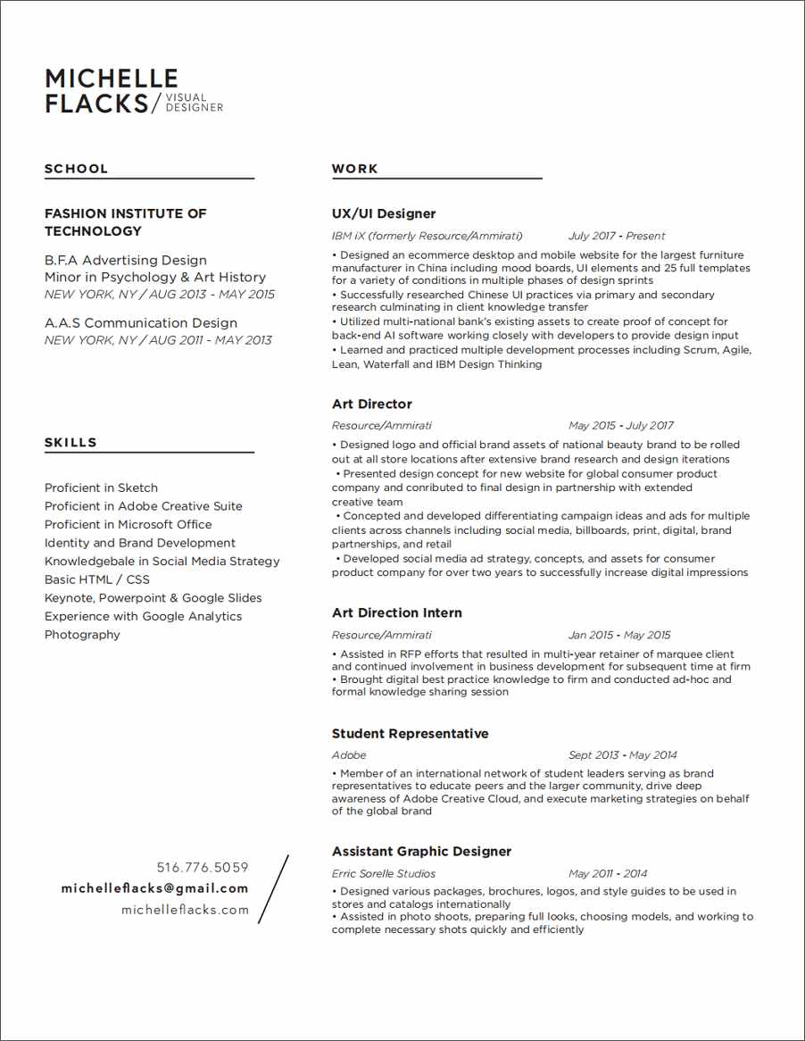 resume ui ux designer