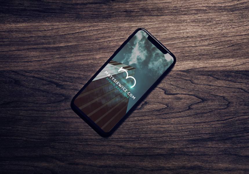 Free iPhone 8 on Table with Macbook and AirPods PSD Mockup