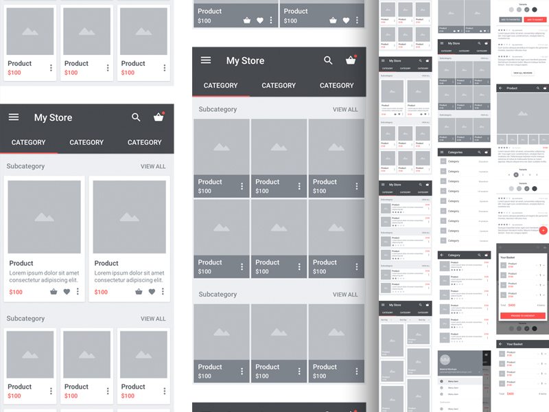 Carbon Material Wireframe Kit Sketch Resource
