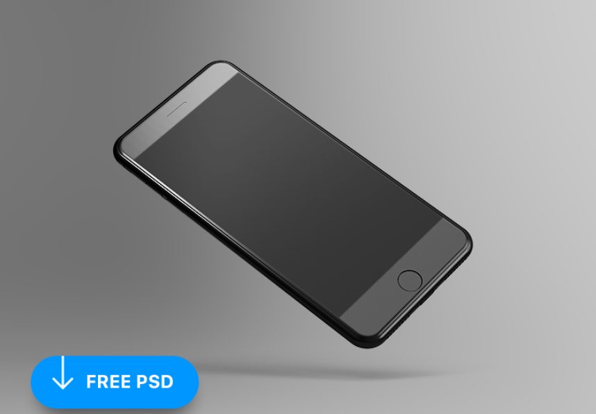 Free Tilted iPhone 8 Mockup 