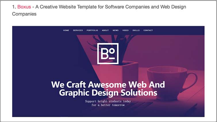 Responsive website template