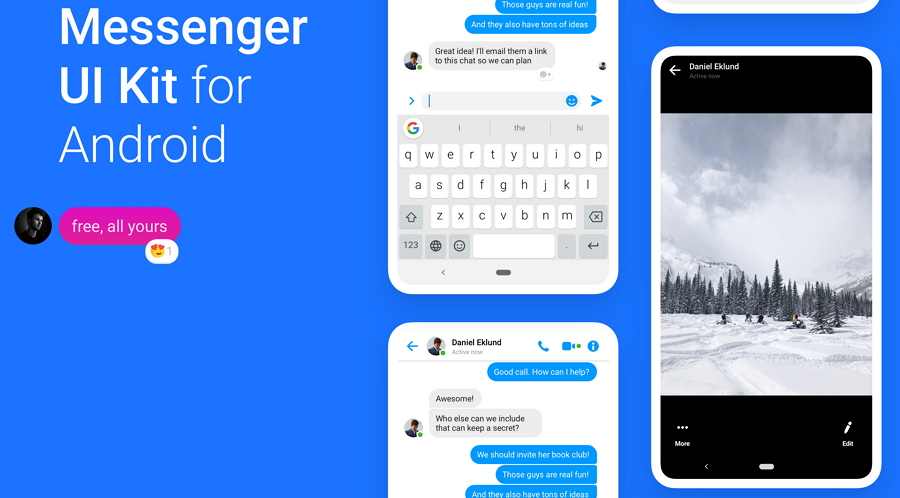 Free Facebook Messenger UI Kit for Android