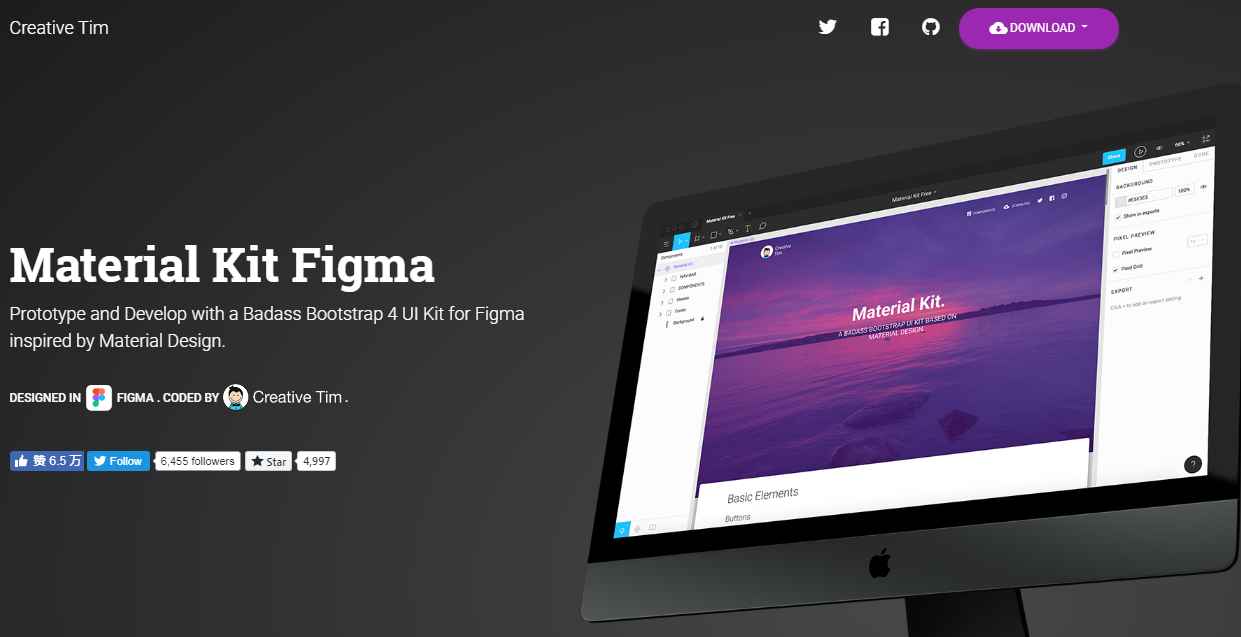 Material Design Bootstrap 4 UI Kit for Figma
