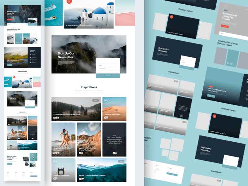 Showcase Website Template  Free Sketch Resource  Sketch Elements