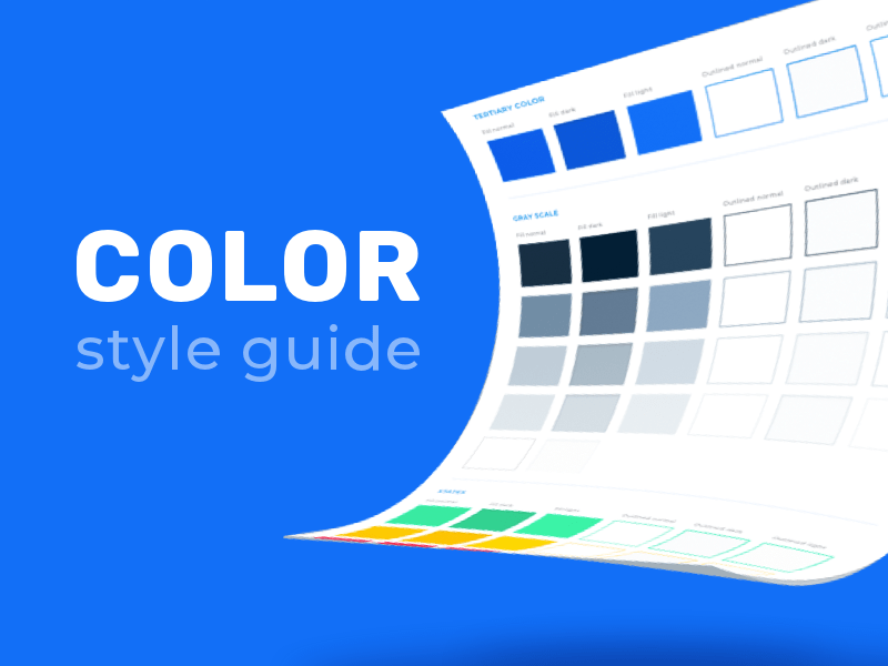 Color style guide template Sketch resource