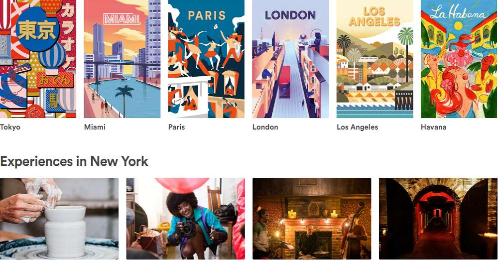 travel web design example