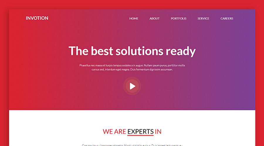Invotion - A Free Responsive and Creative HTML & CSS Website Template