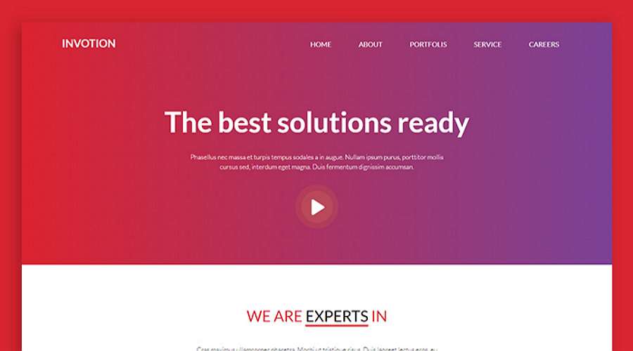 simple website template html css