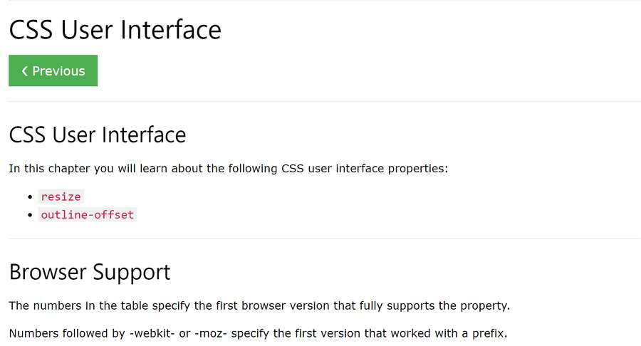 CSS-user-interface