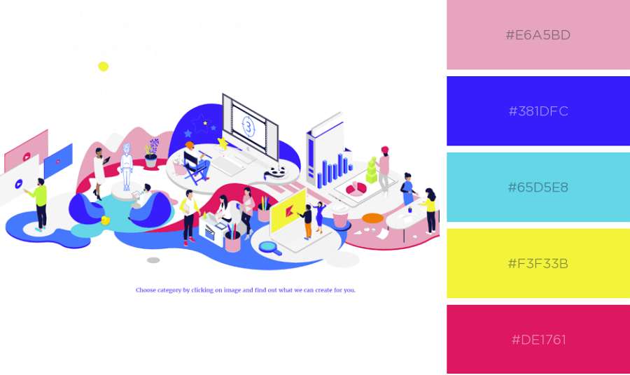Illustrated Website Color Scheme