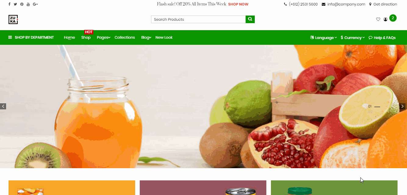 Zuka Clean Minimal Bootstrap 4 Website Template