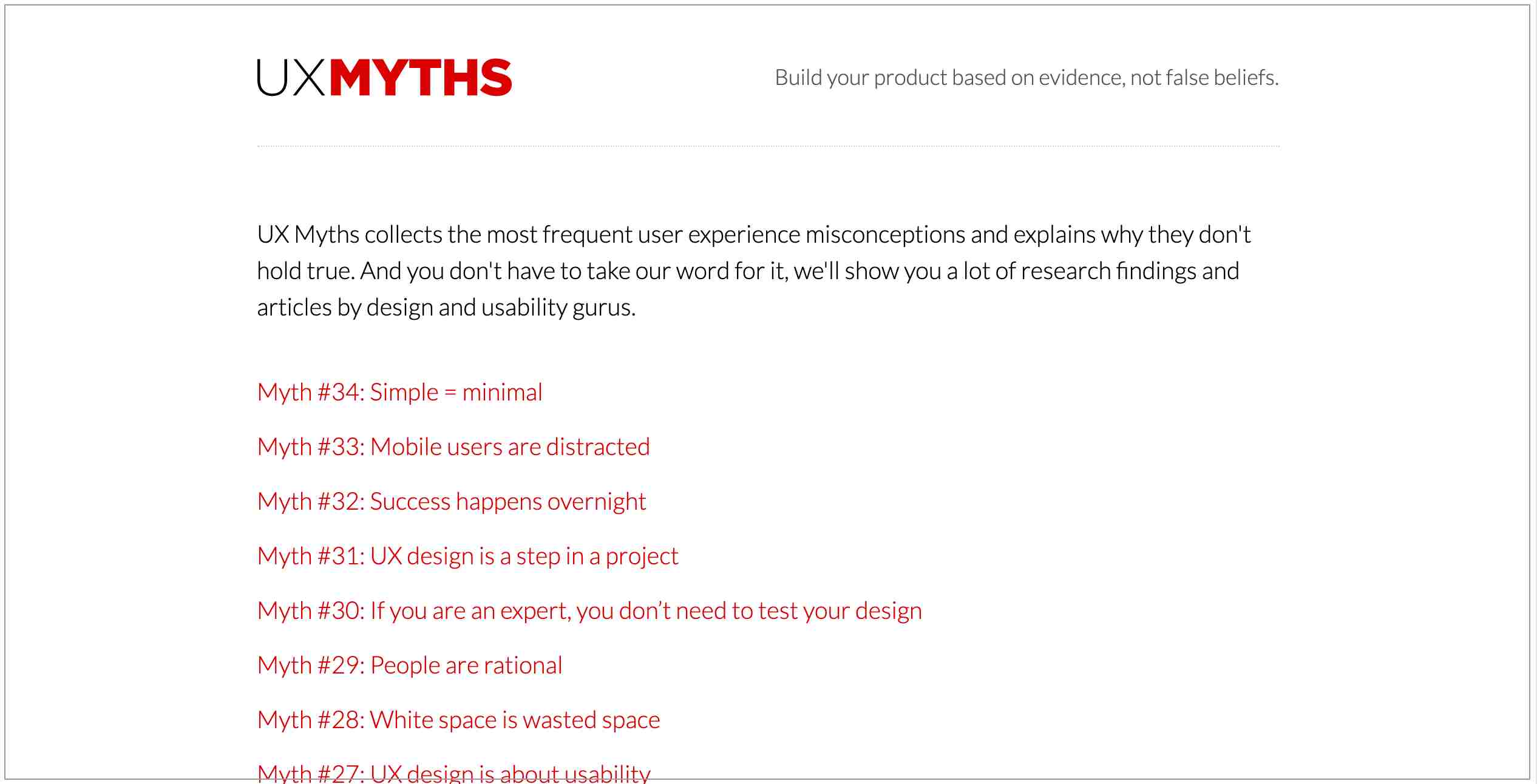 UX Myths 