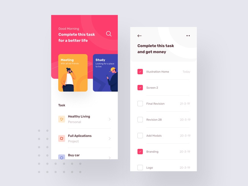 Free Design Materials 25 Great To Do List App Ui Designs For Your Inspiration