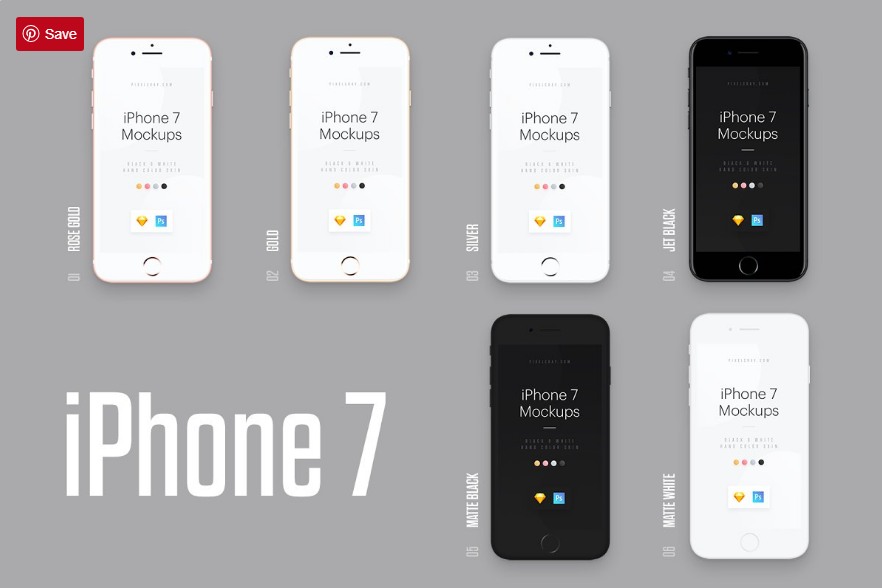 Unicolor and B / W Hands Mockups