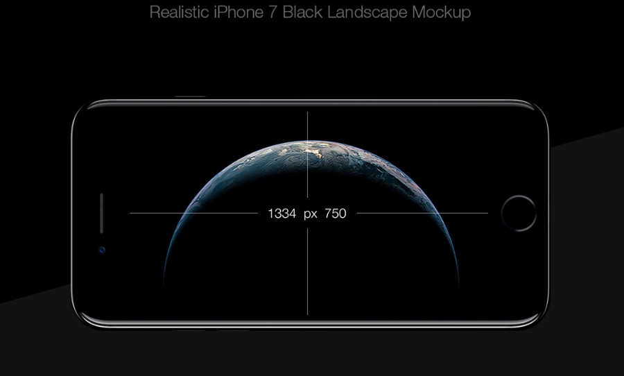  iPhone 7 Black - Free PSD Mockup