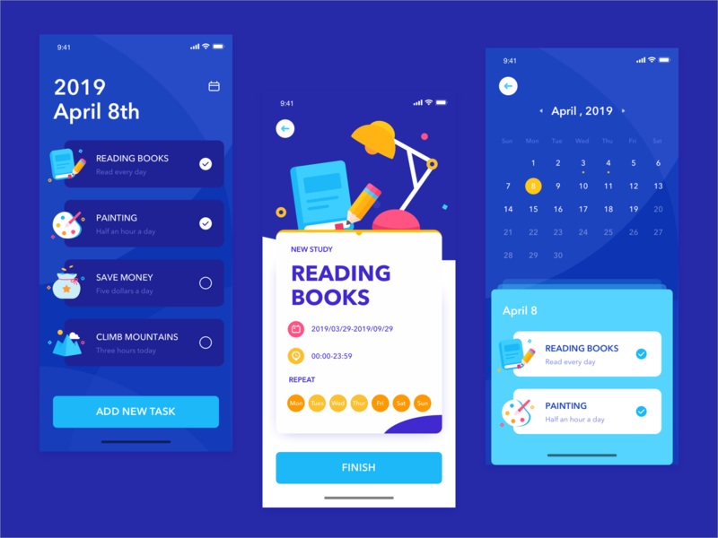 Free Design Materials 25 Great To Do List App Ui Designs For Your Inspiration