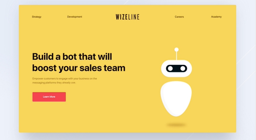 Flat web design - Wizeline 